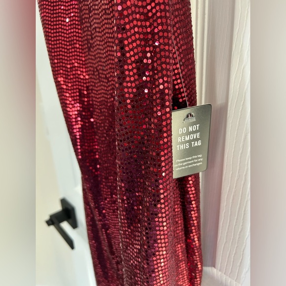NWT Express red spaghetti strap sequined dress XS - Picture 4 of 7